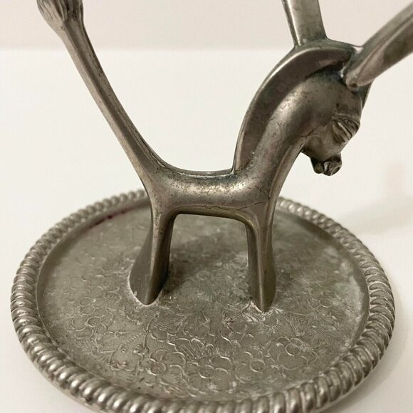 Vintage Seba Mule Donkey Metal Ring Holder Silver Plated Made In England ZBA - Picture 5 of 14